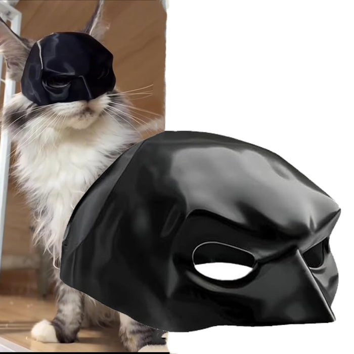 AZA Cat Halloween Apparel Bat Mask Superhero Cosplay Costume Dog Cap Funny Cat