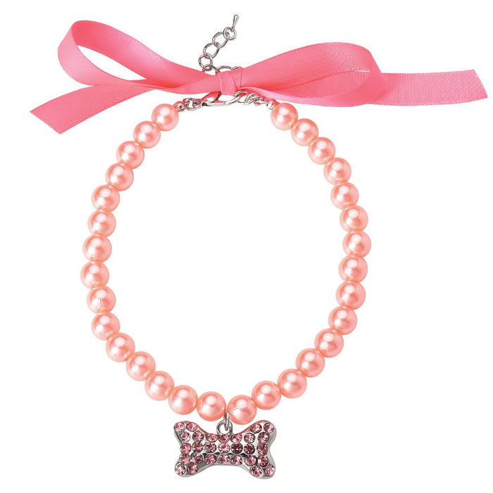 Cat Dog Collar Necklace for Small Medium Dogs Cat Pet Pearl Necklace Collor