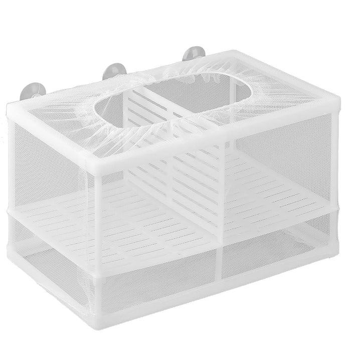 Pawfly Fish Tank Breeder Net Aquarium Fish Breeder Box with Nylon Mesh & Suction