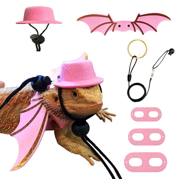 Bearded Dragon Harness and Leash Adjustable Lizards Leash 3 Size Soft Leather Ha