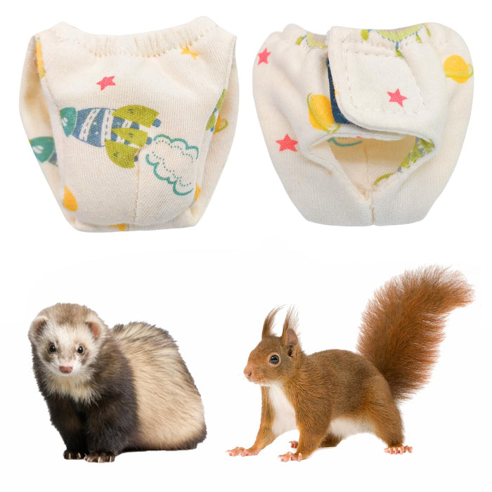 2PCS Small Pet DiapersGuinea Pig DiapersReusable Squirrel DiapersWashableSpecial
