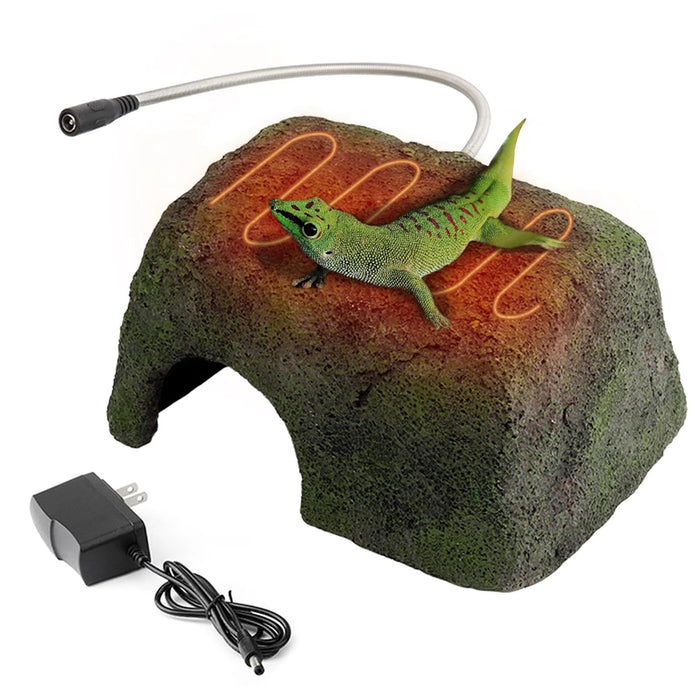 Fliywarl Reptile Heating Hide Cave Caves Resin Simulation Rock Reptile Hide Cave