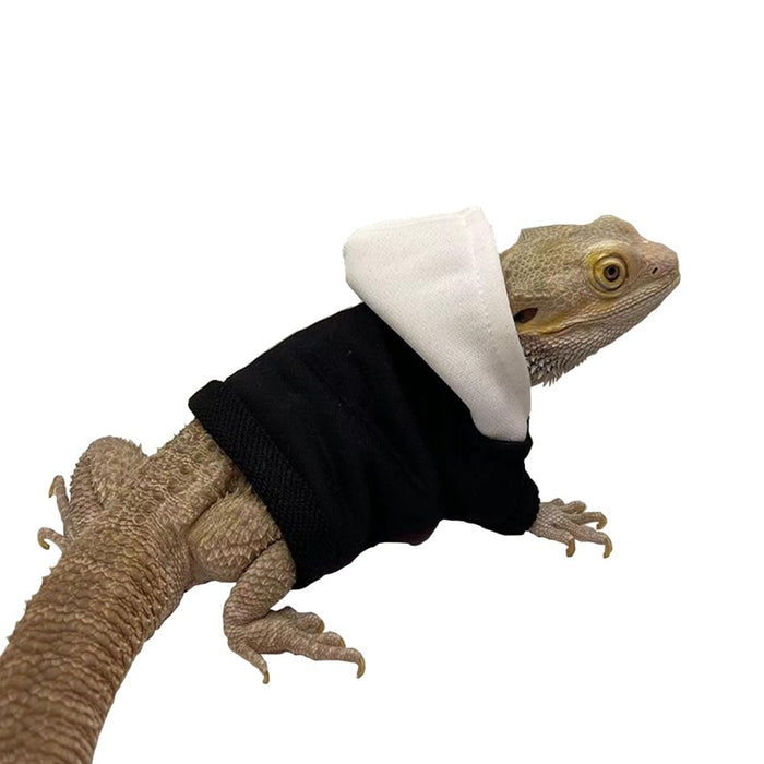 Lizard Clothes for Bearded Dragons Reptile Apparel Handmade Cotton Material Hood